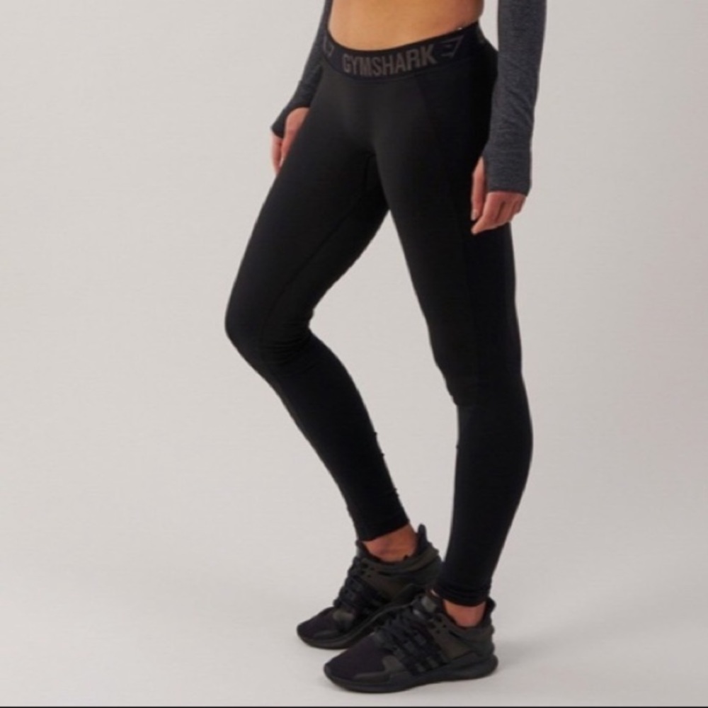 Gymshark Flex Leggings Black Marl - Size Small